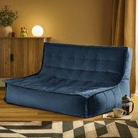 icon Kota Matt Velvet Sofa in Navy