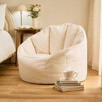 icon Sirena Boucle Bean Bag Accent Chair in Cream