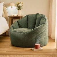 icon Sirena Boucle Bean Bag Accent Chair in Olive