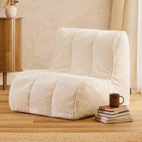 icon Swoop Boucle Accent Chair Bean Bag in Cream