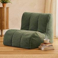 icon Swoop Boucle Accent Chair Bean Bag in Olive