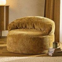 icon Orb Accent Chair Woven Chenille in Gold