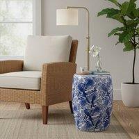 Madison & Mayfair Blue & White Porcelain Parrot Living Room Table