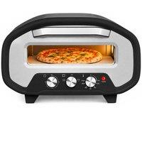 HOMCOM 12 Inch Electric Countertop Pizza Maker with 3 Knob Control, 2200W in Grey