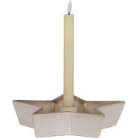 KDMD Large Solace Cement Star Candle Holder in White