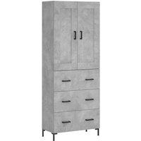 Berkfield Home Highboard Concrete Grey 69.5x34x180 cm Engineered Wood