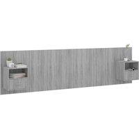 Berkfield Home Classic Bed Headboard with Cabinets Grey Sonoma Engineered Wood