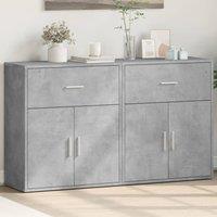 Berkfield Home Sideboards 2 pcs Concrete Grey 60x31x70 cm Engineered Wood | Size: 60 x 31 x 70 cm