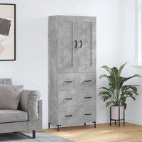 Berkfield Home Highboard Concrete Grey 69.5x34x180 cm Engineered Wood