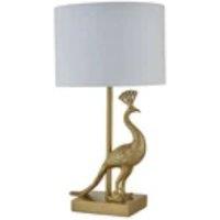 Havendro Gold Peacock Table Lamp Bedside Light Retro Animal Bedroom Light