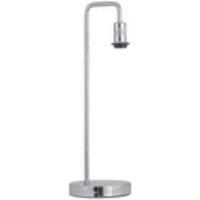 Havendro Modern Chrome Arched 45cm Table Lamp Bedside Light Base Only in Silver