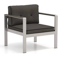 Havendro Armchair Aluminum Garden Modern Sofa Chair with Cushions in Grey