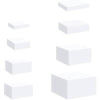 NESTLUNE 8PCS Acrylic Buffet Riser Food Display Dessert Cake Stand Box in White