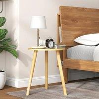 EONLION Round Coffee End Table Dining Room in Natural | Size: 100 cm