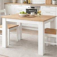 FORGEVIO Modern Wood Effect Dining Table 4-6 Seater Kitchen Breakfast Room