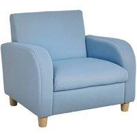 KORVIXA Child Armchair Wood Frame w/ Padding Seat in Blue | Size: 100 cm x 100 cm