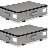KORVIXA Storage Box Under Bed Storage Containers Dustproof Foldable in Grey | Size: 800mm
