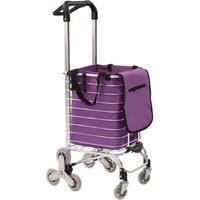 Kelvenix Folding Shopping Trolley Cart in Purple | Size: 0.6m2
