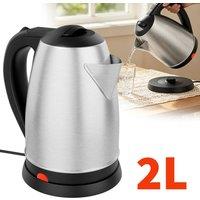 FLAVORA Cordless Electric Kettle 2L 1500W Stainless Steel in Silver | Size: 0.6m2