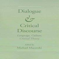 Oxford University Press Dialogue & Critical Discourse: Language, Culture, Critical