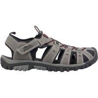 PDQ Men's Toggle & Touch Fastening Synthetic Nubuck Trail Sandals in Grey | Size: 7