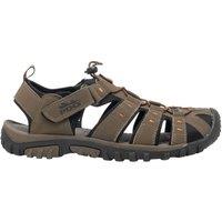 PDQ Men's Toggle & Touch Fastening Synthetic Nubuck Trail Sandals in Taupe | Size: 12