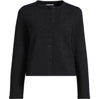 Lands' End Women's Starfish Cropped Cardigan in Black | Size: Large