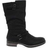 Rieker Women's 'Estella' Calf Length Slouch Boots in Black | Size: 4