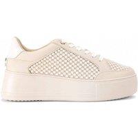 Carvela Women's 'Jive Lace Up' Trainers in Cream | Size: 4