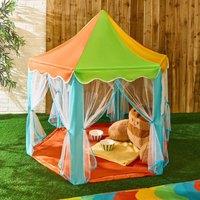 OHS Kids Garden Gazebo with Curtains Outdoor Playhouse Tent Canopy