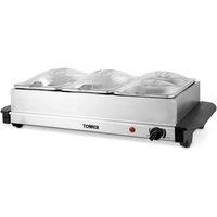 Tower Buffet Server 2x 2.5L&2x 1.2L Trays, Stainless Steel, T16151 in Silver | Size: A