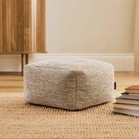 icon Amara Woven Square Footstool Bean Bag, Natural