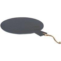 Havendro Round Slate Serving Paddle Dining Table Place Setting 34cm Grey