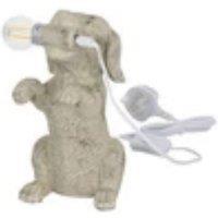 Havendro Natural Puppy Dog Table Lamp Bedside Light Retro Animal Bedroom Light in Grey