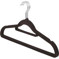 Havendro 3x Black Velvet Coat Hangers Suit Shirts with Trouser Bar