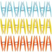 Havendro 24x Multi-Color Plastic Soft Touch Clothes Pegs Strong Laundry Clips