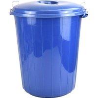 NESTLUNE Blue 70L Heavy Duty Plastic Dustbin Locking Lid Bin | Size: 100 cm x 60 cm