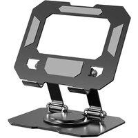 KORVIXA Black Universal 360 Rotating Phone Tablet Holder Riser Stand