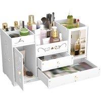 Kelvenix Makeup Organizer With Drawers Cosmetic Organizer Box in White