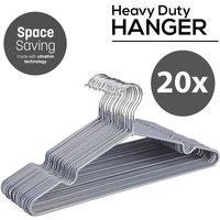 PAWNORA Strong Metal Hangers grey 20 x Hangers