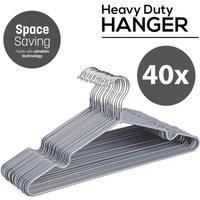 PAWNORA Strong Metal Hangers grey 40 x Hangers