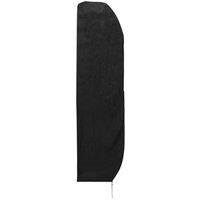 FLAVORA L-280x45-80cm Patio Cantilever Parasol Banana Umbrella Cover in Black | Size: 0.6m2