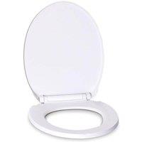 FLAVORA Soft Close Toilet Seat White Oval Quick Release | Size: 10000mm x 520mm