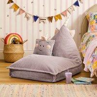 icon Kids Bean Bag Fun Animal Print Lounger & Cushion Bundle in Corduroy in Lavender