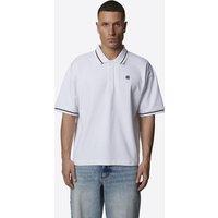Good For Nothing Men's Monogram Short Sleeve Polo in White | Size: Medium