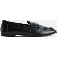 Linzi Women's Edition Black Faux Leather Penny Loafers | Size: 3-Standard Fit