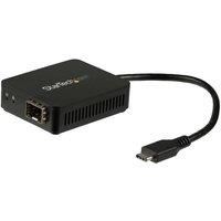 StarTech.com Usb-c To Fiber Optic Converter - Open Sfp in Black