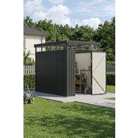 Garden Sanctuary 5.3 x 8.5FT Outdoor Metal Garden Storage Shed in Black