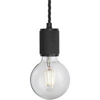 Industville Knurled Edison Pendant Light, 1 Wire, Black