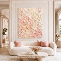 Mafett Blush Bloom Symphony Wall Art Canvas Print in Baby Pink